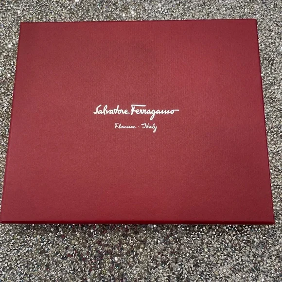 Authentic Salvatore Ferragamo Gancini Fox Fur Bag Charm New In Box